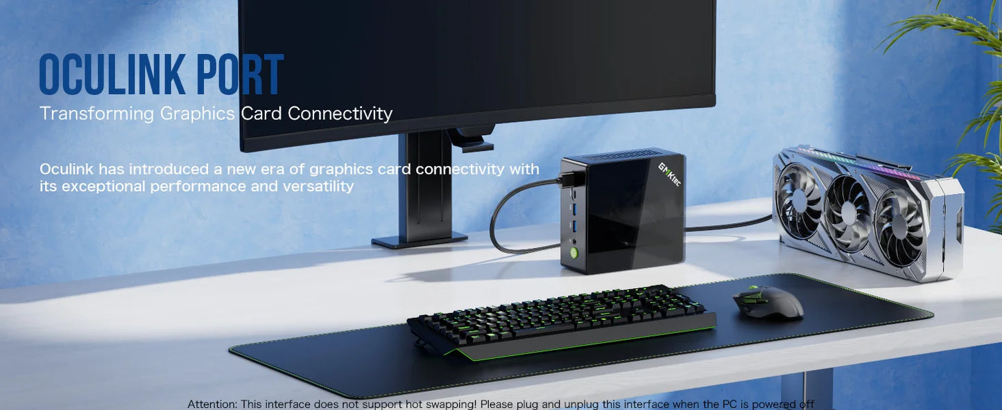 GMKtec Mini PC K11 K8 PLUS M7 AMD Ryzen R9 8945HS R7 8845HS 6850H Windows 11 WiFi6 2*DDR5 USB4.0 2.5G LAN OCulink Gamer Computer