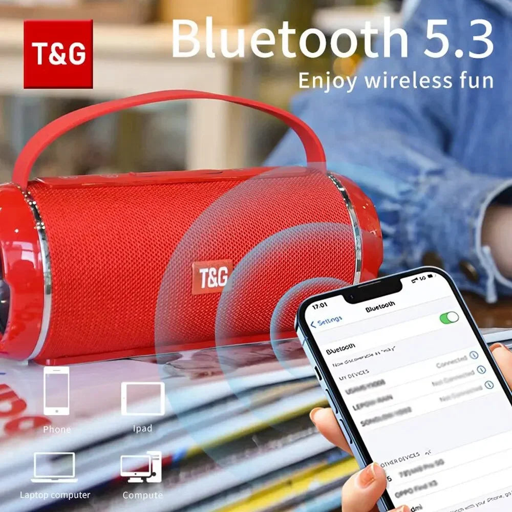 TG116c Bluetooth Speaker TWS Wireless Powerful Box Portable Outdoor Speakers Waterproof Subwoofer 3D Stereo Sound HandsFree Call