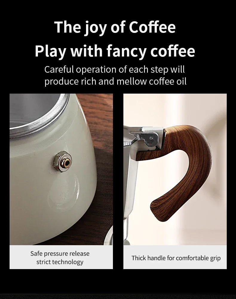 Bincoo Moka Pot and Electric Stove Combo Espresso Maker Compact Design for Small Spaces for Rich Italian Style Coffee Brewing