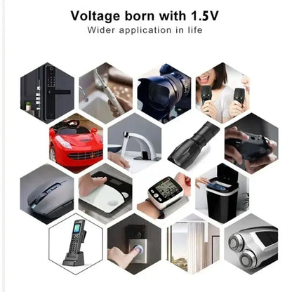 2025 New AA 1.5V USB Rechargeable Li-ion Battery 12800mAh Battery W/Type-C Cable for Toy Remote Control Mouse Electric Battery