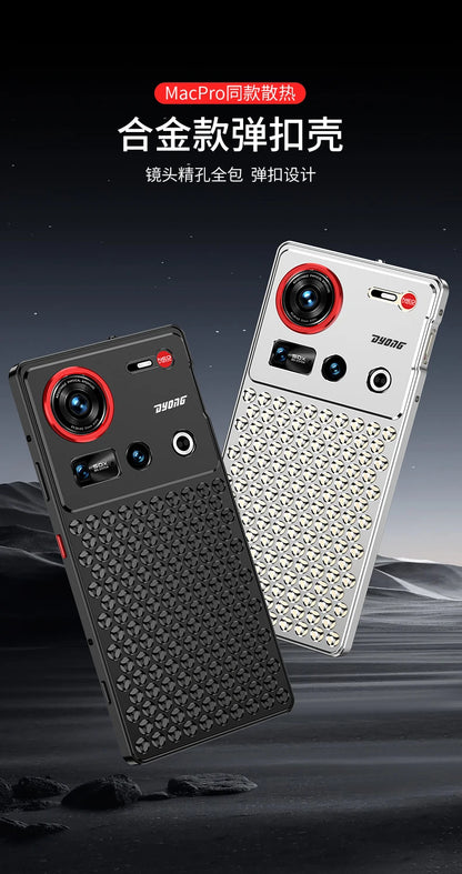 1:1 Copy for MacPro heat dissipation Metal bumper for ZTE Nubia Z70 Ultra Z70U cover Case Full Aluminium Alloy silky capas Funda