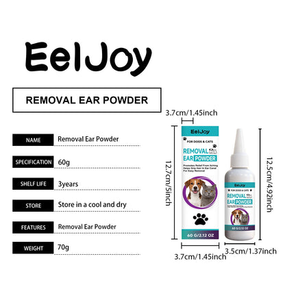 Pet Ear Cleaning Powder for Dogs and Cats Professional Ear Hair Plucking Powder Relieve Itching Keep Dry Pet Ear Care Supplies