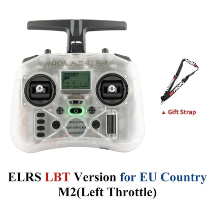 Radiomaster Pocket EdgeTX 2.4G Radio Controller FCC LBT (Mode2 Left-handed Throttle ) CC2500 / ELRS Hall Gimbal Transmitter