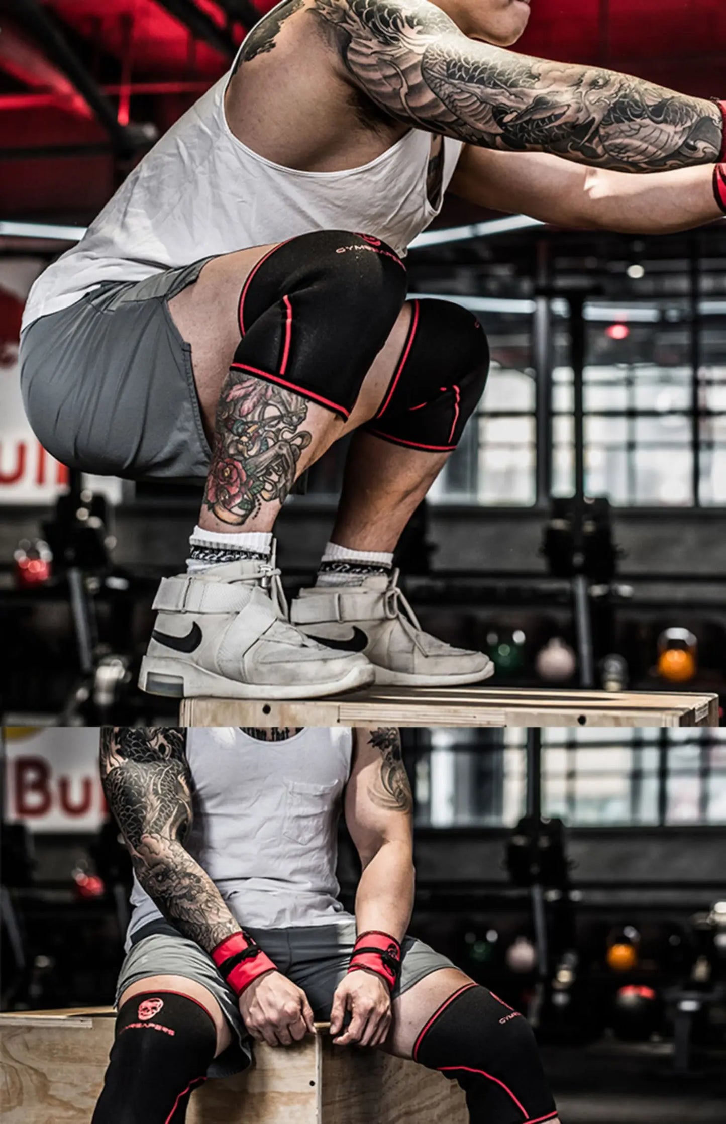 7mm Knee Pads Fitness Squatting Sports Protective Elasticity Hard Pulling Powerlifting Training Bodybuilding Knee Protector
