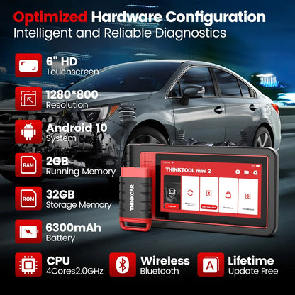THINKCAR THINKTOOL MINI 2 CANFD Auto Car  Diagnostic Tools Obd2 Scanner Bi-directional Scan Tool 28 Resets Full System Diagnose