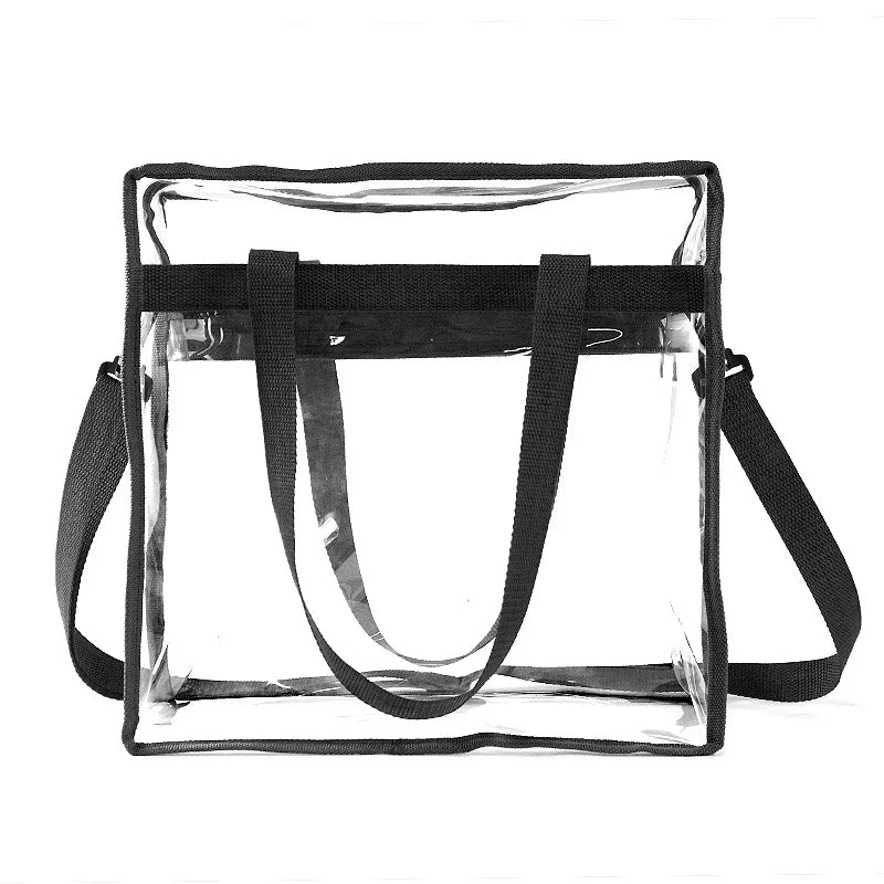 Summer Waterproof PVC Tote Bags Transparent Lady Shoulder Bag Girl Clear Color Handbag Messenger Ins Beach Bag Square Shape
