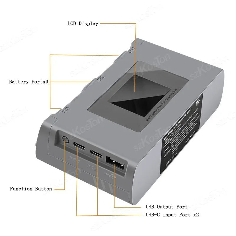 For DJI Mavic Mini 2/SE Mini 4K Battery Charging Hub Drone Battery Charger Charge 2/3-Way Battery Mini 2/SE Drone Accessories
