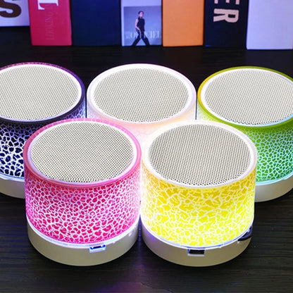 Mini Bluetooth Speaker Portable Car Audio Dazzling Crack LED Wireless Bluetooth Subwoofer Speaker TF Card MP3 Music Sound Column