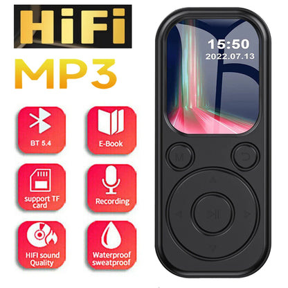 2026 New 1.8 inch Slim MP3 Player Bluetooth 5.4 — Portable Walkman, Compatible eBook Recording FM Radio Music Player