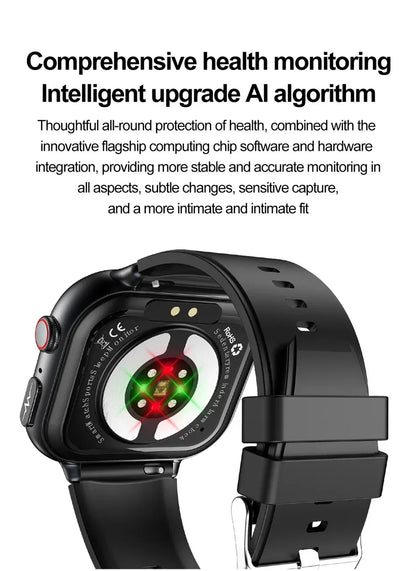 2025New Medical Grade ECG+PPG Smart Watch BMI Body Fat Uric Acid Painless Non-invasive Blood Sugar Monitoring Calling Smartwatch