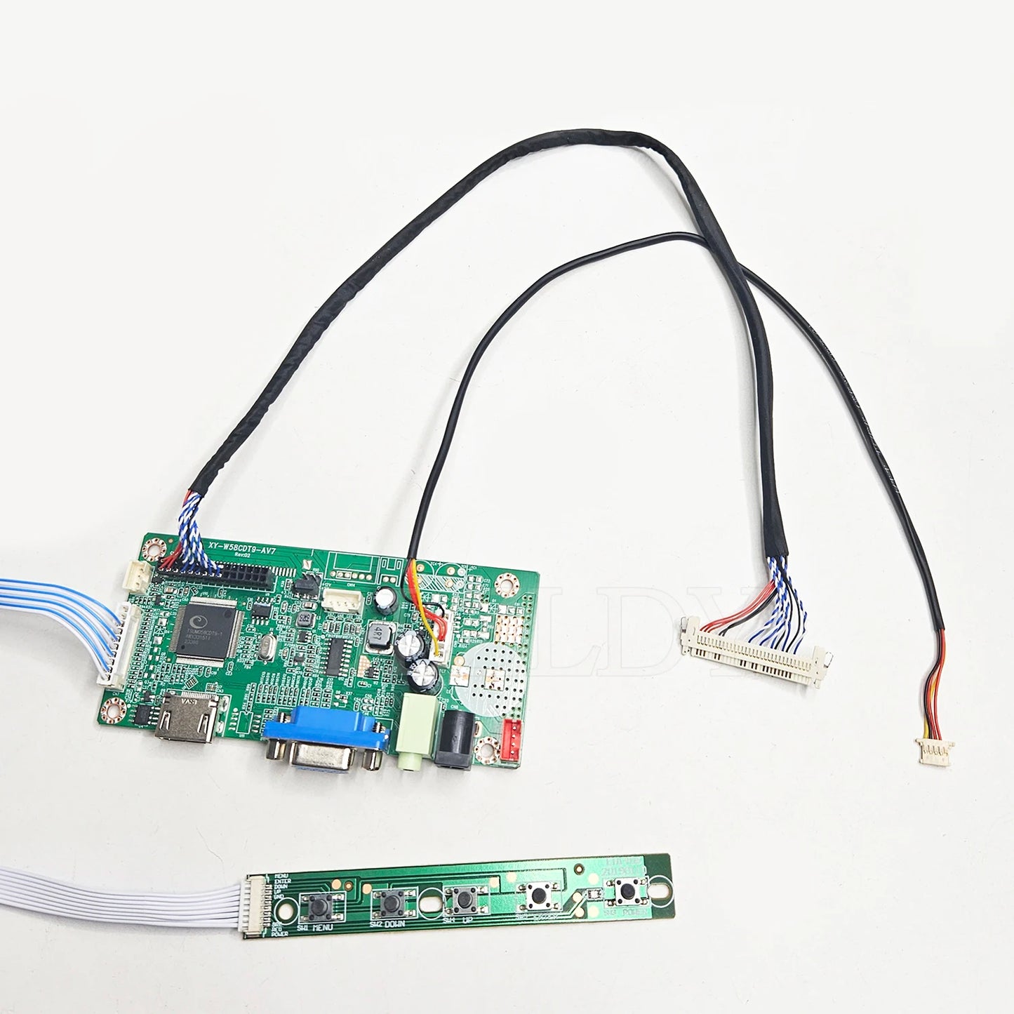 For AUO G156XW01 G185XW01 G156XTN01.0 1366x768 Controller Board HDMI+VGA To LVDS LED Screen Laptop DIY display Driver Board Kit