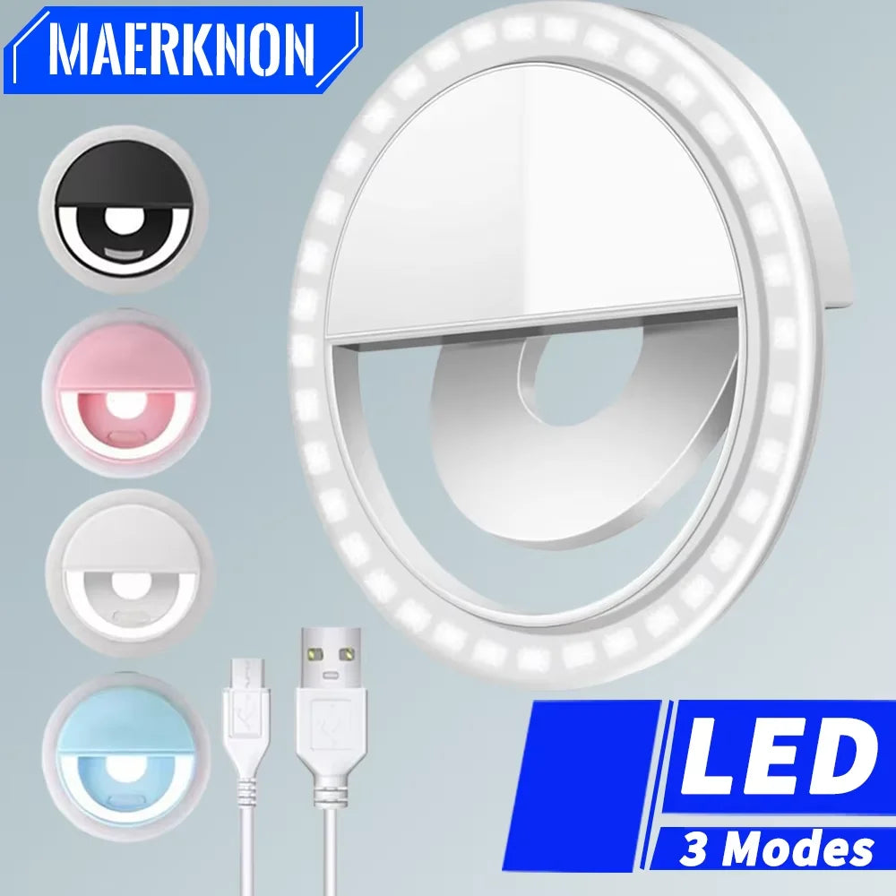 LED selfie fill light, mobile phone lens fill light, suitable for iPhone, Samsung, Xiaomi, Huawei mobile phone selfie fill light