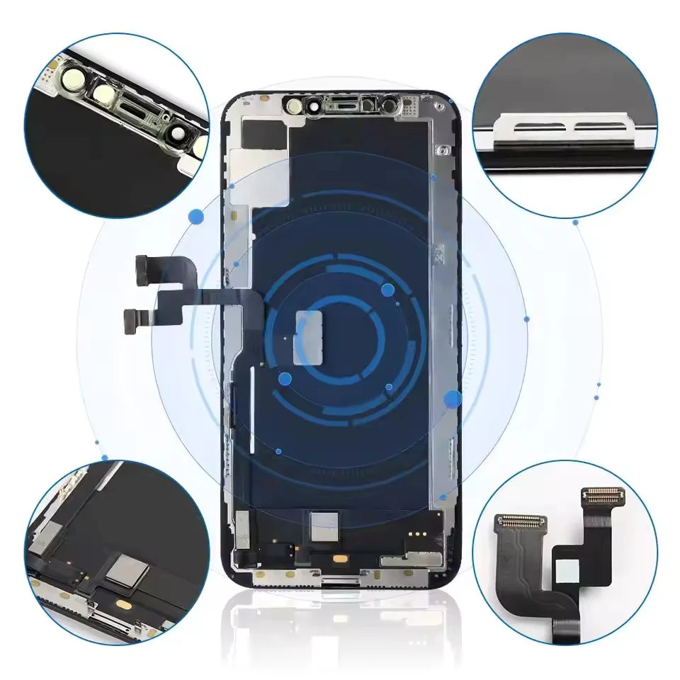 2PCS 120Hz High Refresh Rate Diagnostic Soft OLED LCD Display Screen for iPhone 16 PLUS PRO MAX  17 PRO MAX with Sensor Cable
