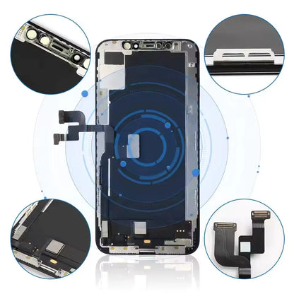 2PCS 120Hz High Refresh Rate Diagnostic Soft OLED LCD Display Screen for iPhone 16 PLUS PRO MAX  17 PRO MAX with Sensor Cable