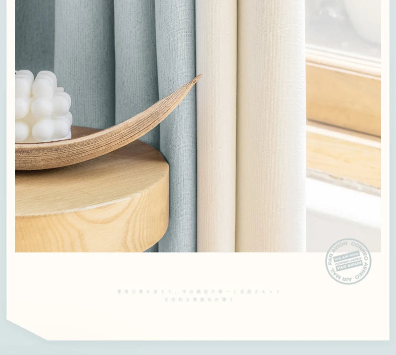 Minimalist Children's Room Drapes Large Area Bedroom Blackout Curtain Home Balcony Bay Window Curtains Modern Living Room Drape