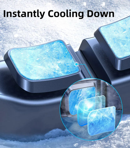 New Wearable Air Conditioner Hanging Neck Fan USB 22.5W Super Fast Charging Dual Cooling 6000mAh High Wind Power Ice Sensing Fan