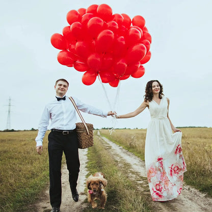 104 Pieces Ruby Red Balloon Red Garland Arch Set with Different Sizes, Suitable for Birthday, Wedding, Valentine's Day