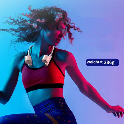 Portable Lightweight Halter Neck Air Cooling Fan USB Rechargeable Outdoor Travel Sport Wearable Mini Hanging Neck Fan 3Gear Wind