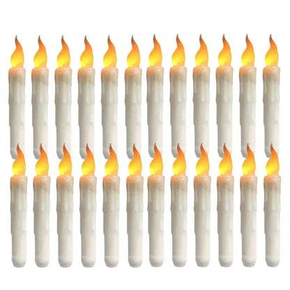 Floating LED Candles with Magic Wand Remote Control Flameless Remote Taper Electronic Candle Christmas Party Decor Candle Lights