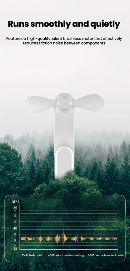 Portable Mini Fan Handheld Small Fan Extendable USB to Type C Charging Fan 2-in-1 Multi-Functional Mobile Phone Charging Fan