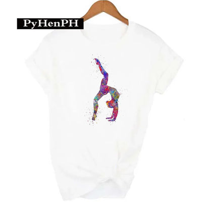 Gymnast Dancer T Shirt  Fashion Gymnast Artistic Gymnastics Printed T-shirt for Women Parent-child Clothing Oversized T Shirt