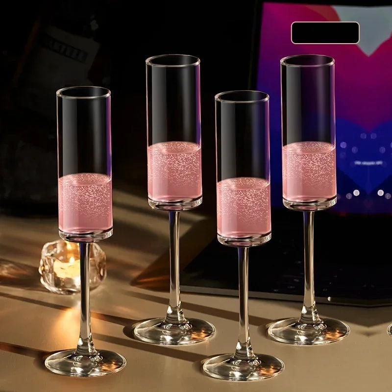 GIANXI French Vertical lines Champagne Glasses Home Glass Goblets High-end Red Wine Glasses White Wine Glasses Cocktail Glasses