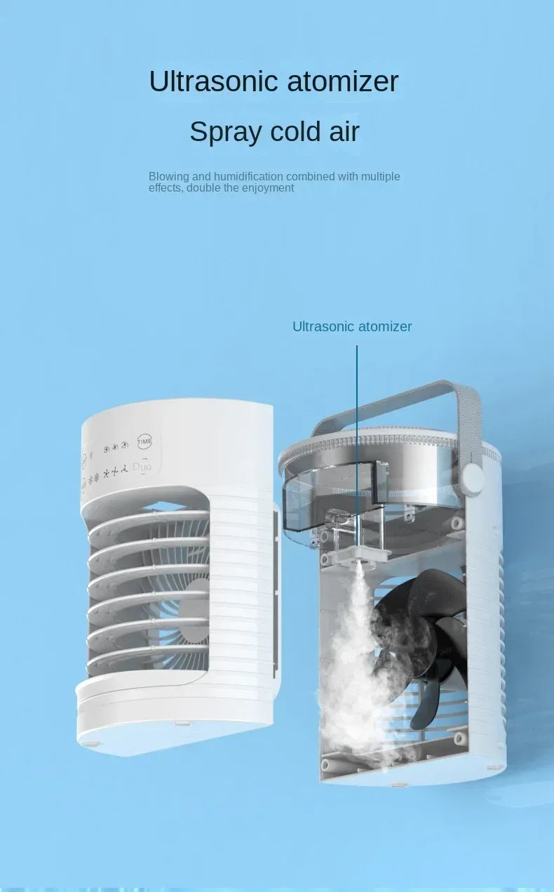 Desktop Air Conditioner Portable Air Conditioner Small Air Cooler Hydrocooling Portable Air Adjustment for Office Cooling Fans