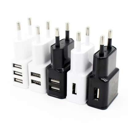 5V 2A USB Charger Travel Wall Charging Head Mobile Phone Dual USB Charger AC Adapter Portable EU Plug For iPhone Xiaomi Samsung