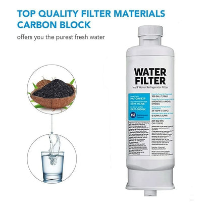 4 PCS DA97-17376B Refrigerator Water Filter Compatible For Samsung HAF-QIN/EXP, HAF-QIN, DA97-08006C, RF28R7351SG, RF23M8070SR