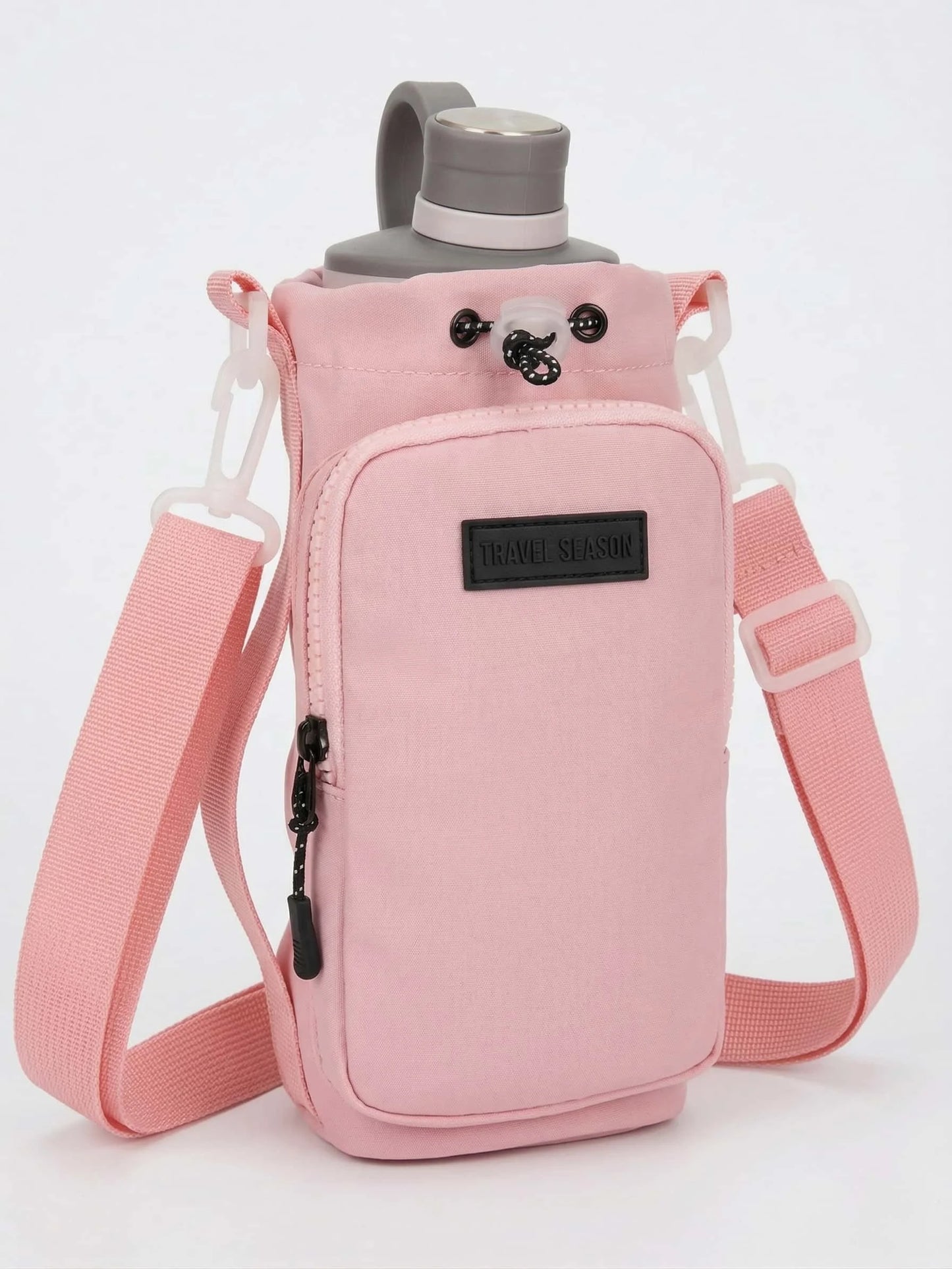 Outdoor Water Cup Pocket Portable Water Bottle Bag Insulated Cup Holder with Pockets for Phone, Keys Water Cup Protective Cover