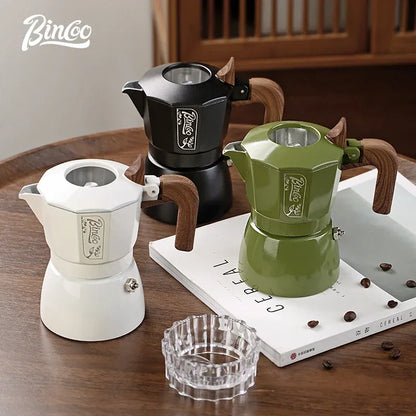 Bincoo Dual Valve Moka Pot Espresso Maker Electric for Home Camping Coffee Extraction Tool Italian Barista Tool Espresso Machine