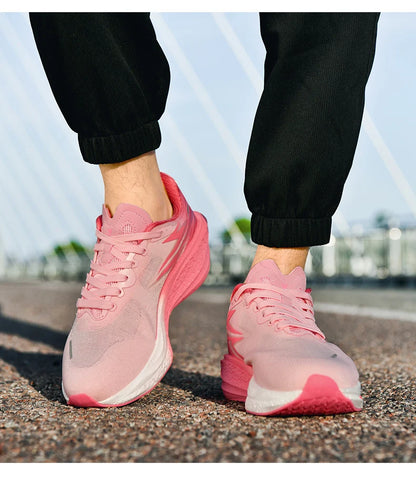 Men's Running Shoes Jogging Breathable Mesh Cushioning Non-Slip Outdoor Casual shoes Couple Trainer Race Sneakers Off-road Shoes