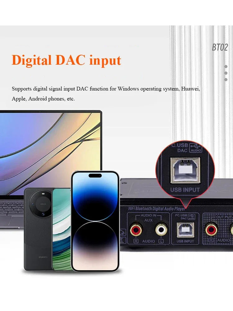 HiFi Lossless Bluetooth Decoder Audio Receiver QCC5125 Dual 9038Q2M DAC 24BIT 96KHz Lossless Decoding External USB Sound Card