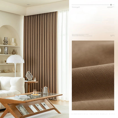 Modern Simple Blackout Curtain Luxury Living Room Drape Room Balcony Floor-to-ceiling Windows Curtains Bedroom Soundproof Drapes