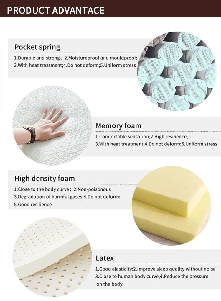 Natural latex independent spring 30cm mattress mute Simmons mattress super soft thickened