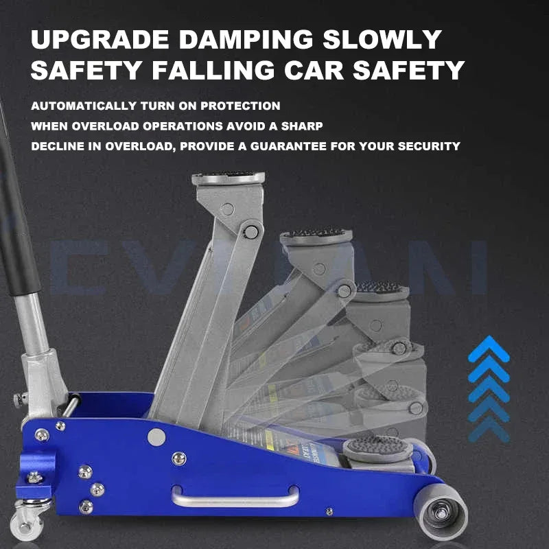 Automotive Aluminum Alloy Horizontal Hydraulic Jack Tire Replacement Auto Repair Lifting Jack Car SUV Off road Vehicle Aluminum