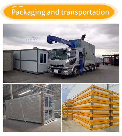 NEW Folding Container Home Luxury Portable Office 20Ft Prefab Container House Restaurant  for Temporary Site Offices