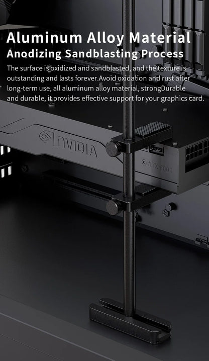 TEUCER VC4 Aluminum Alloy Graphics Video Stand 280mm GPU Support Anodic Oxidation Sandblasting Video Card Bracket PC Accessories