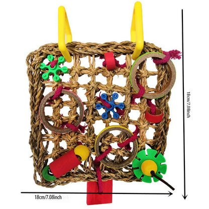 1/8PCS Set Combination Parrot Bird Toys Wood Articles Bite Pet Bird Toys For Parrot Training Bird Toy Swing Ball Bell Standing