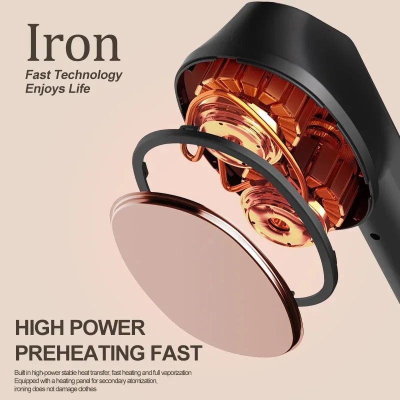 Multi functional handheld iron USB mini hanging iron fast heating travel with handle home clothing fabric ironing machine
