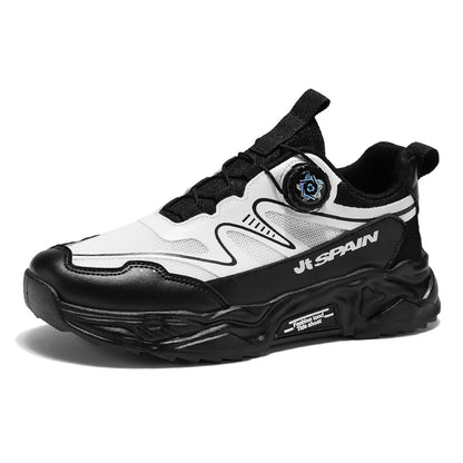 Men's casual sports shoes four season new rotating shoelaces comfort outdoor running walking shoes breathable soft-sole sneakers