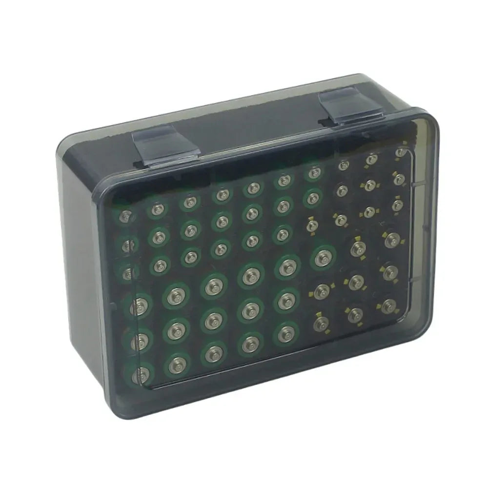 Battery Storage Organizer Holder Holds AA AAA Batteries Container Home Battery Storage Box Case Battery Organization Dispenser