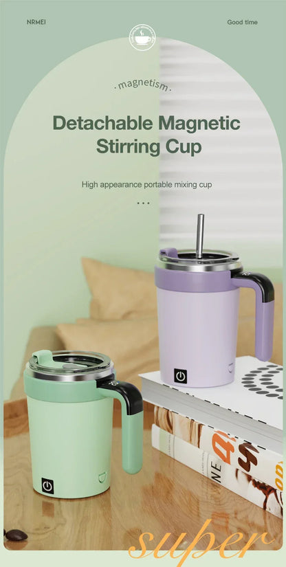 Detachable Automatic Mixing Coffee Cup Intelligent Temperature Measuring Rechargeable Mug Suitable for Office/Kitchen/Travel