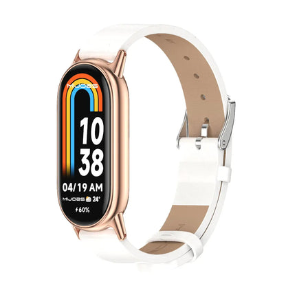 Strap for Xiaomi Mi Band 10 9 8 Bracelet Fashion Leather Replacement Wristband Miband 8 NFC Correa Mi Smart Band 8 9 Wrist Strap