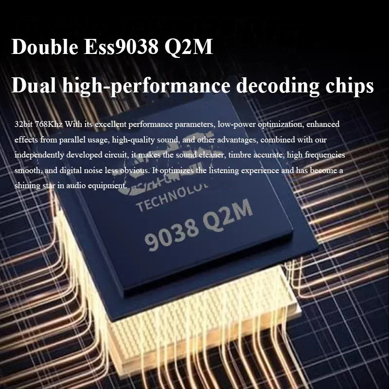 HiFi Lossless Bluetooth Decoder Audio Receiver QCC5125 Dual 9038Q2M DAC 24BIT 96KHz Lossless Decoding External USB Sound Card