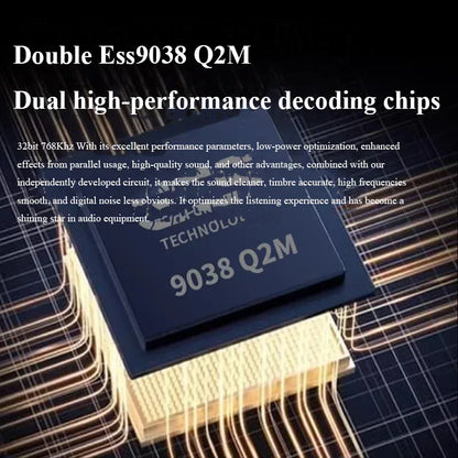 HiFi Lossless Bluetooth Decoder Audio Receiver QCC5125 Dual 9038Q2M DAC 24BIT 96KHz Lossless Decoding External USB Sound Card
