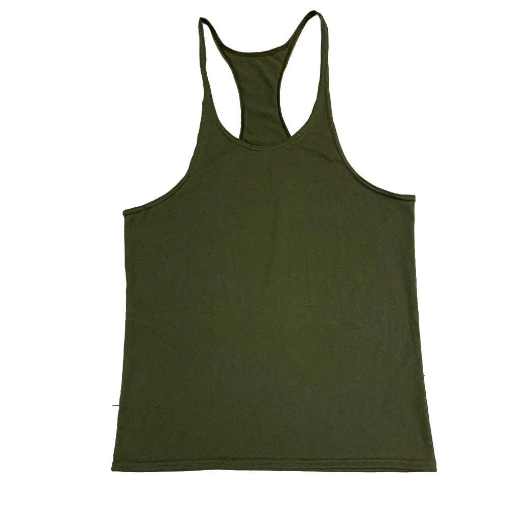 Men's Sports Gym Fitness Tank Top Y Back Fitness Lightweight Shoulder Strap Muscle Fit Tight Fitness Limit T-shirt