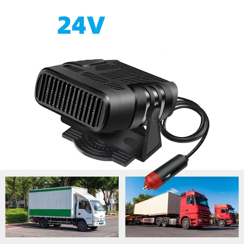 Car Heater 200W Dryer Windshield Defogging 12V/24V Heater Portable Defogger Defroster Heating Fan Household Heater 2026 New
