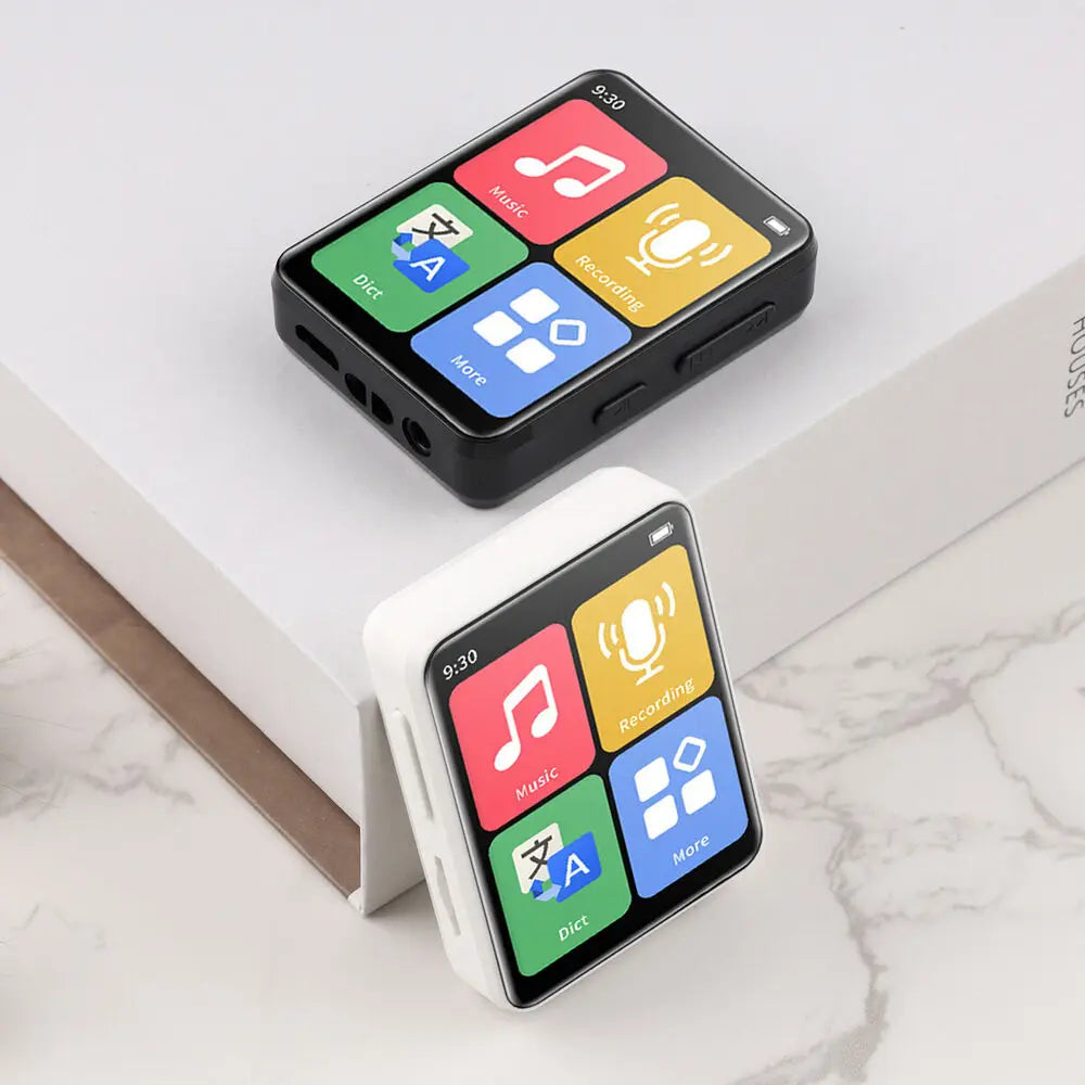 2024 New Portable MP4 MP3 Player Bluetooth 5.0 Clip Mini Walkman Student Full Touch Screen Sport Lossless HIFI Music FM Radio