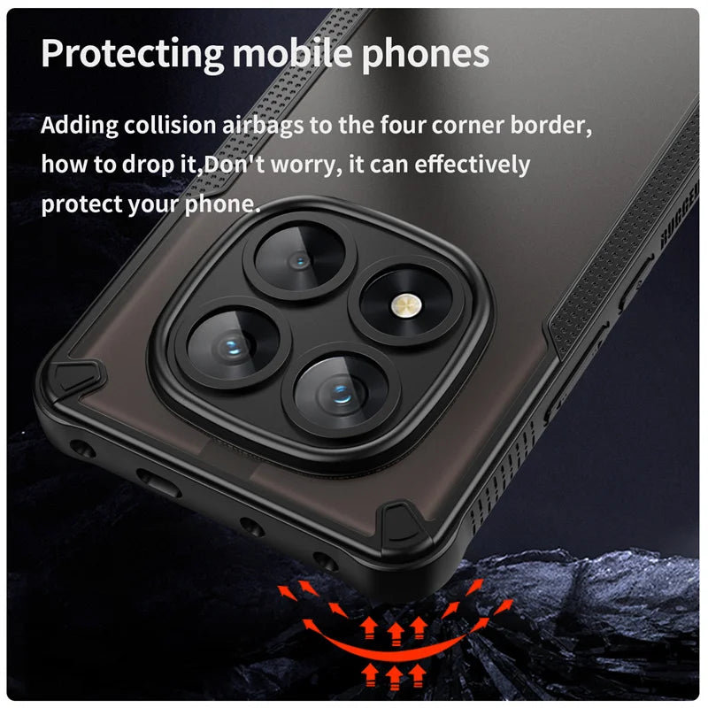 Hybrid Rugged Protective Cover For Xiaomi Redmi Note 15 Pro 5G Note 15 Pro+ Plus Case Shockproof Coque Fundas Capa